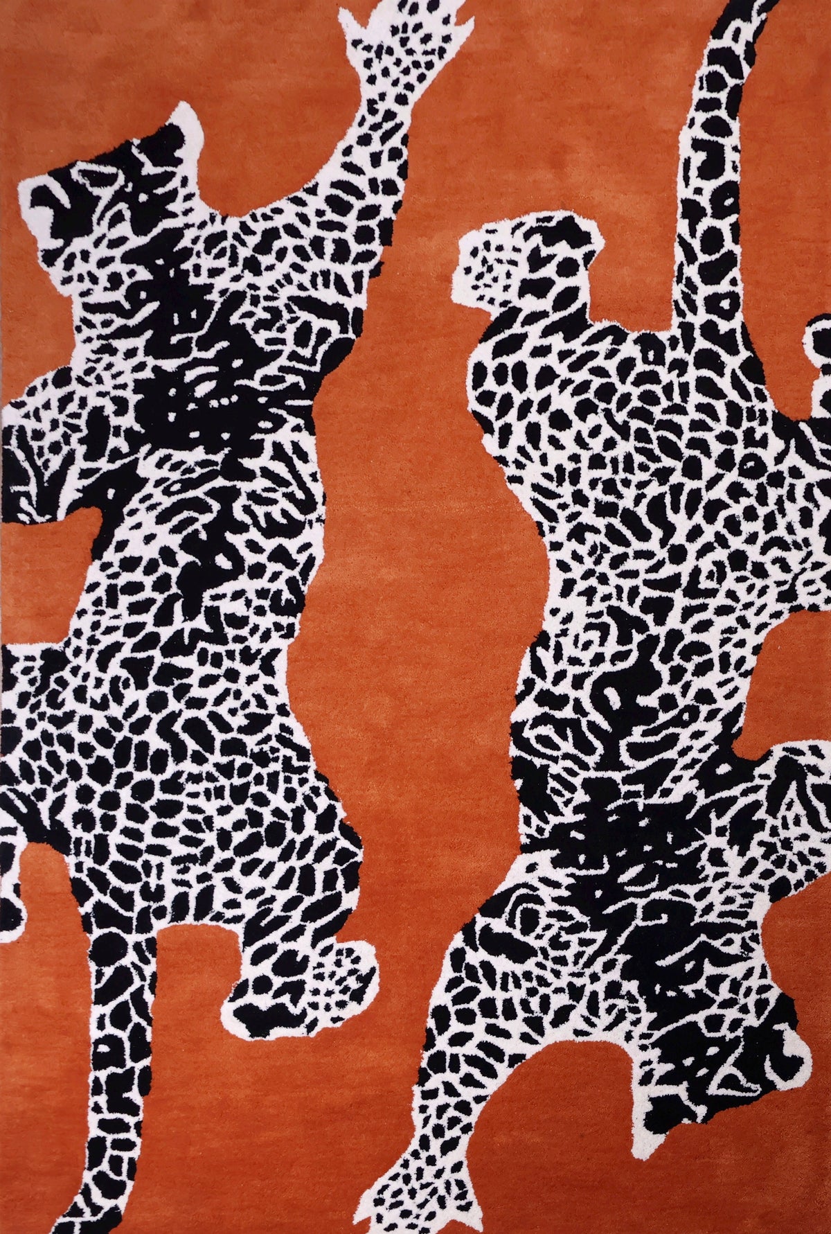 Climbing Jaguar Modern Handmade Wool Area Rug | Avyay Rugs