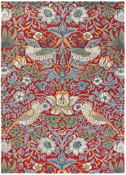 William Morris Handmade Garden-Inspired Floral & Botanical Wool Area Rug | Avyay Rugs