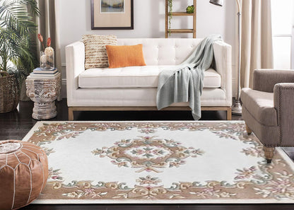 Handmade Royal Aubusson Wool Area Rug made by Imorted Premium Wool Rug Unique Modern Design Carpet for Living room, Bedroom and Dining room