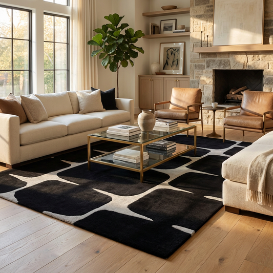 Hand-Tufted Wool Area Rug – Modern Geometric Design | Multiple Sizes & Colors | Soft & Luxurious by Avyay Rugs